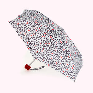 Lulu Guinness Tiny-2 Lightweight Compact Umbrella - Cut Out Hearts