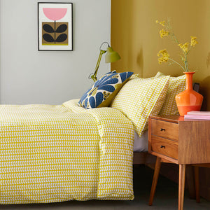 Orla Kiely Duvet Cover & Pillowcases - VARIOUS SIZES - Tiny Stem Yellow