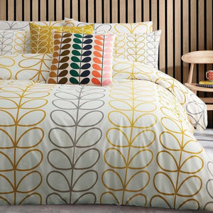 Orla Kiely Duvet Cover & Pillowcases - VARIOUS SIZES - Trio Stem Ochre