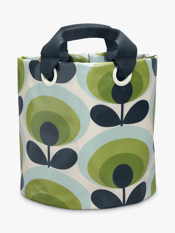 Orla Kiely Medium Plant Bag 70s Oval Flower Apple (Green)