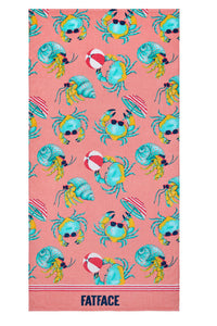 Fat Face Crabs Beach Towel