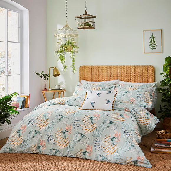 Fat Face Duvet Cover and Pillowcase Set - Paradise Parrot