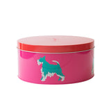 Joules Brights Set of 3 Nesting Cake Tins - Green & Pink Dog Print