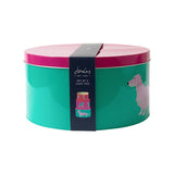 Joules Brights Set of 3 Nesting Cake Tins - Green & Pink Dog Print