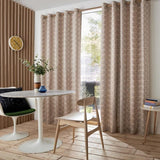 Orla Kiely Linear Stem Latte Eyelet Lined Curtains