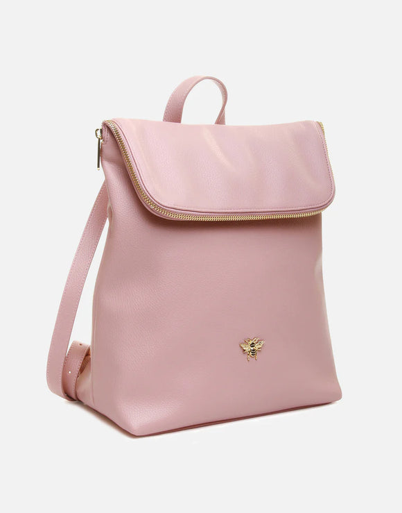 Alice Wheeler London Ladies Vegan Faux Leather Marlow Backpack - Pink