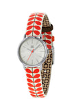 Orla Kiely Patricia Small Cream and Red Stem Print Strap Watch