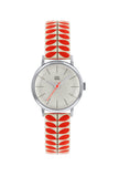 Orla Kiely Patricia Small Cream and Red Stem Print Strap Watch