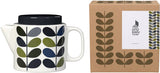 Orla Kiely Ceramic Teapot - Multi Stem Khaki Marine