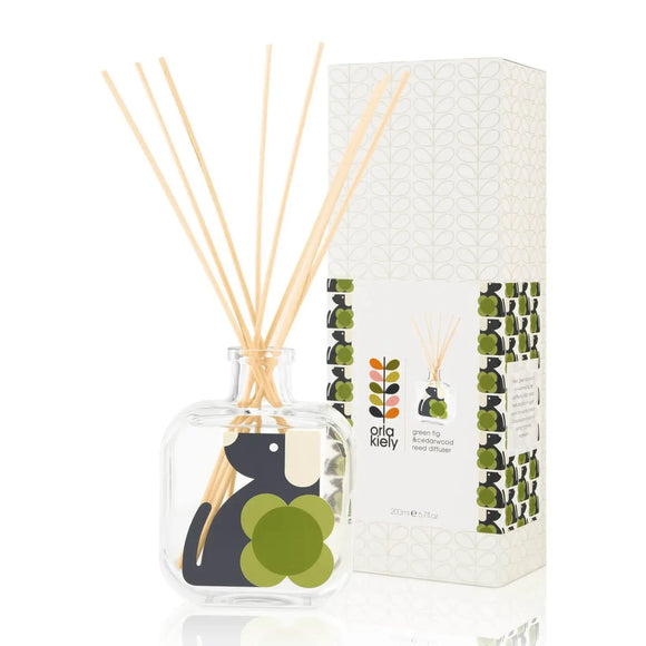 Orla Kiely Dog Reed Diffuser - Green Fig & Cedar Wood