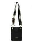 Alice Wheeler London Ladies Vegan Faux Leather Primrose Phone Cross Body Bag - Black