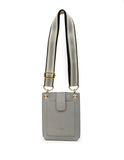 Alice Wheeler London Ladies Vegan Faux Leather Primrose Phone Cross Body Bag - Grey