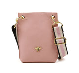 Alice Wheeler London Ladies Vegan Faux Leather Primrose Phone Cross Body Bag - Pink