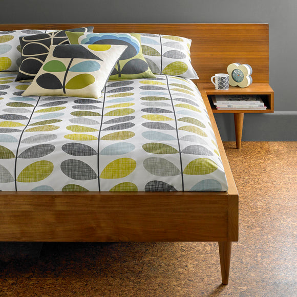 Orla Kiely Duvet Cover & Pillowcases - VARIOUS SIZES - Scribble Stem Seagrass & Duck Egg