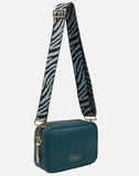 Alice Wheeler London Ladies Vegan Faux Leather Soho Camera Cross Body Bag - Teal