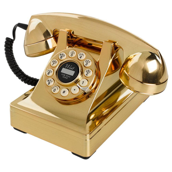 Series 302 Retro Telephone in Brushed Gold